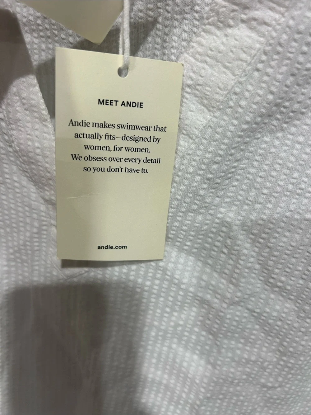 Andie for Target White Textured Cotton Beach Cover-Up Tunic Size Large NWT